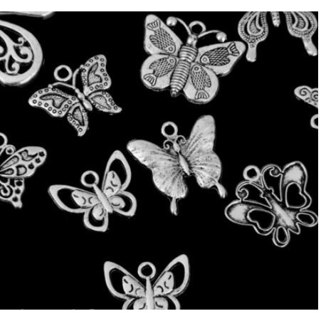 Butterfly Shapes Charms - Charm Bentuk Kupu-kupu (12pcs)