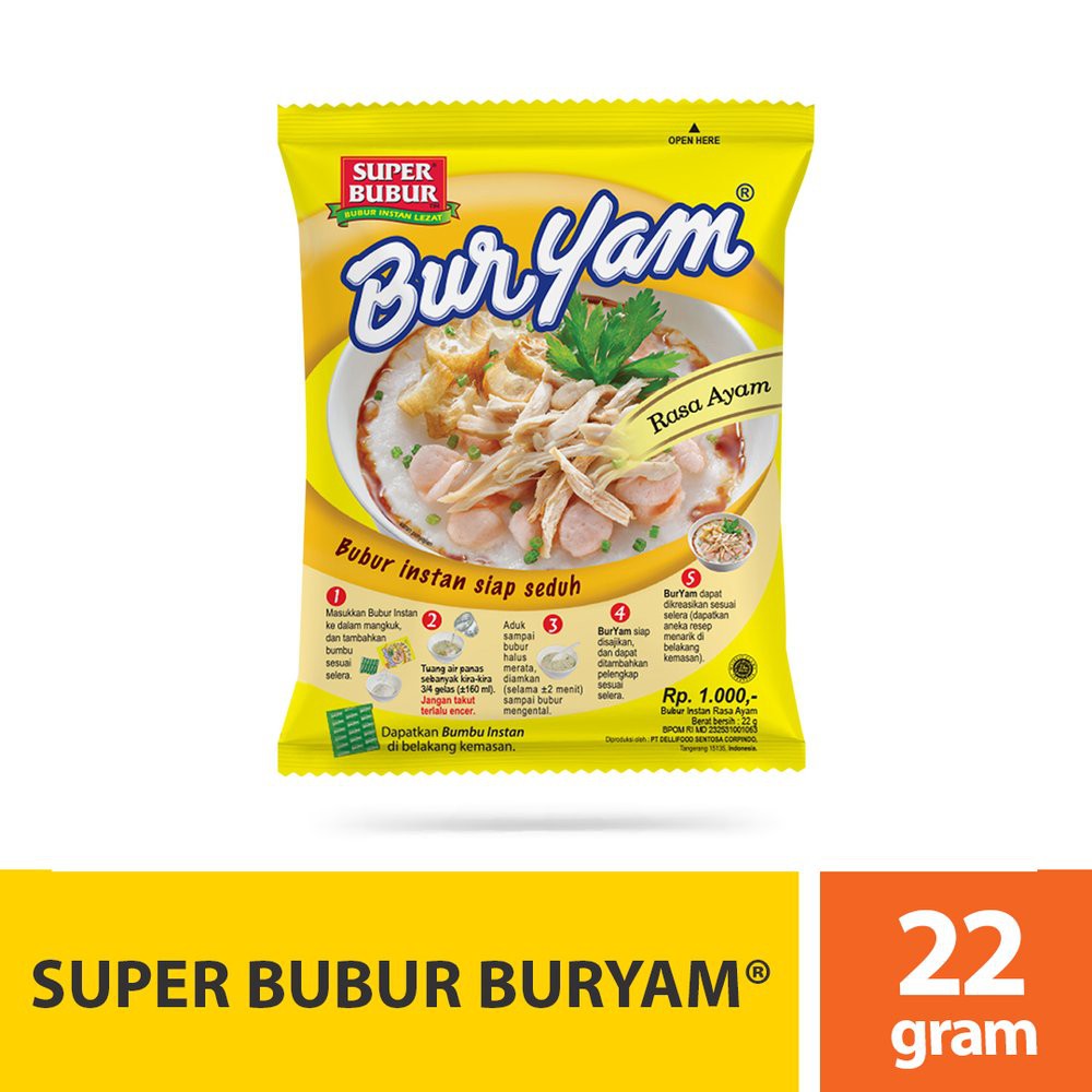 

Super Bubur Buryam Rcg 10 Pcs @ 22 Gr /buryam