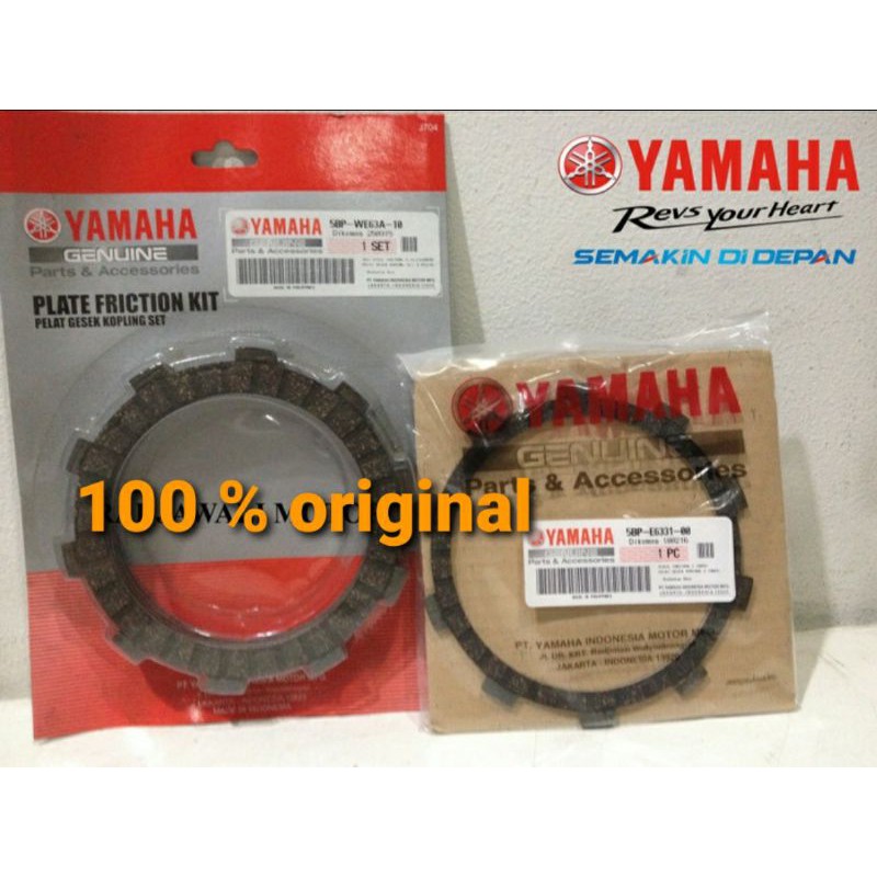 KAMPAS KOPLING SCORPIO SET ASLI ORI YAMAHA 5BP WE63A 10 &amp; 5BP E6331 00