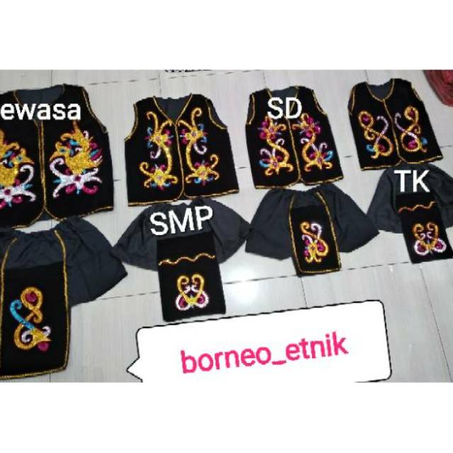 anak anak SMP~pakaian adat dayak laki