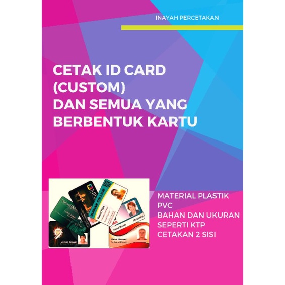 

Cetak ID CARD CUSTOM Murah