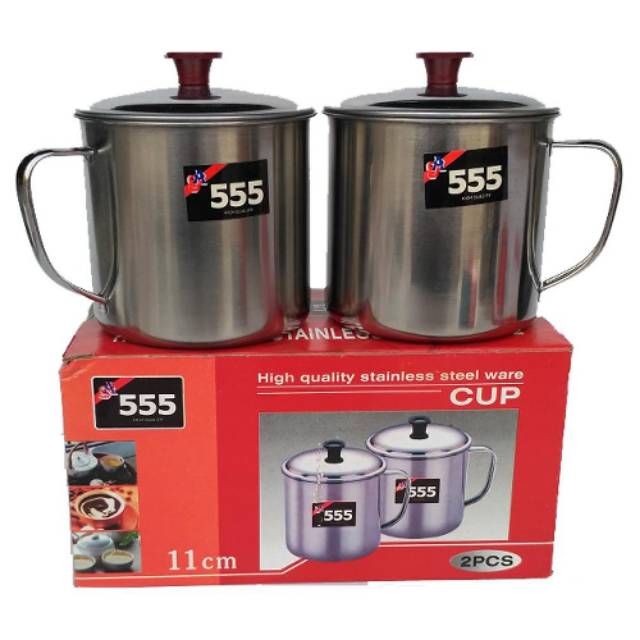 Toko Grosir Mug Gelas Cangkir Non Magnetic Stainless Steel 12cm 11 Cm - Rosh 555 9 Cm 8 Cm Best Quality Ln90qG9fB7O9KRW