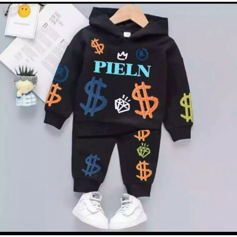 HOODIE ANAK TERBARU) SETELAN HOODIE DOLLAR 1-5 TAHUN