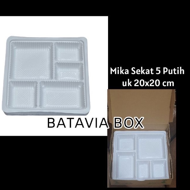 Mika sekat 5 PUTIH 10 pcs uk 20x20