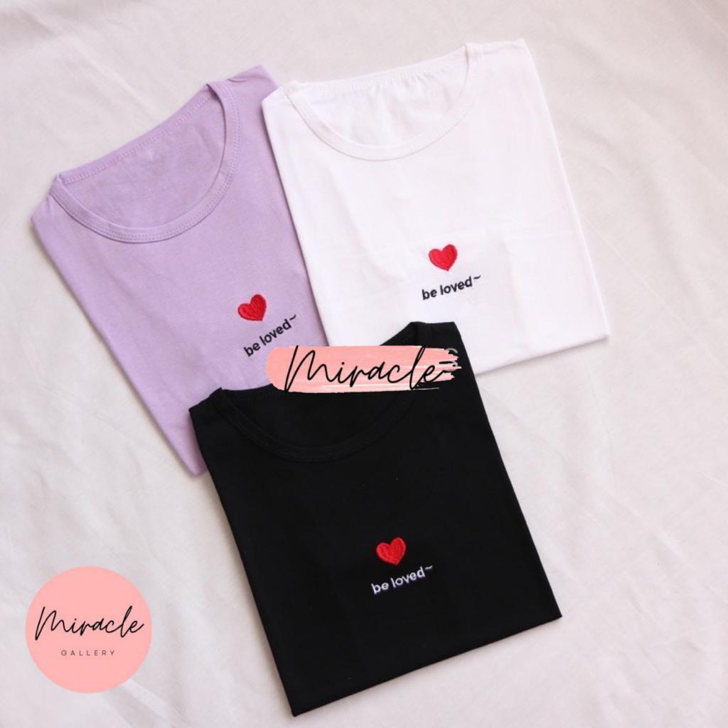 Kaos Wanita Premium / Tshirt Oversize BE LOVED / Kaos Katun Wanita / Kaos Korea - BORDIR