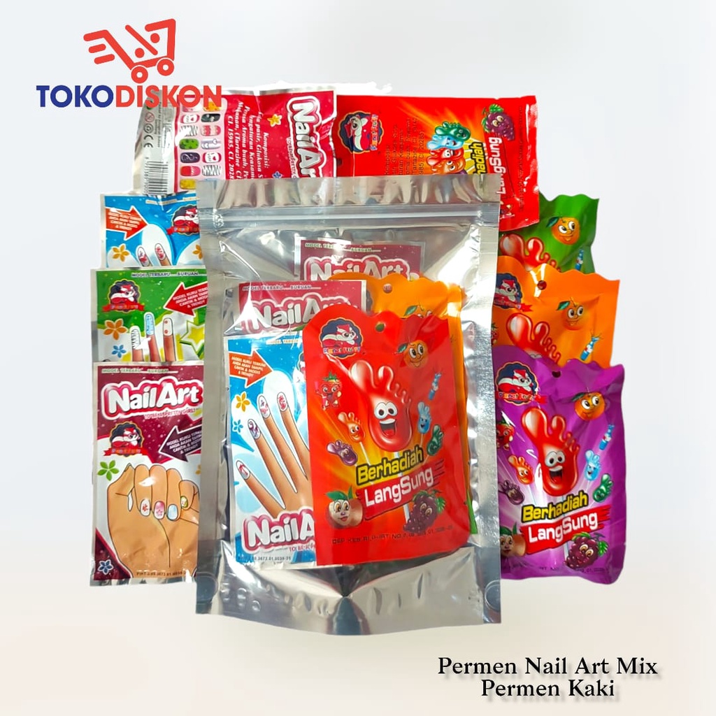 

Permen Nail Art Mix Permen Kaki Aneka Rasa Buah Berhadiah Langsung / Premium