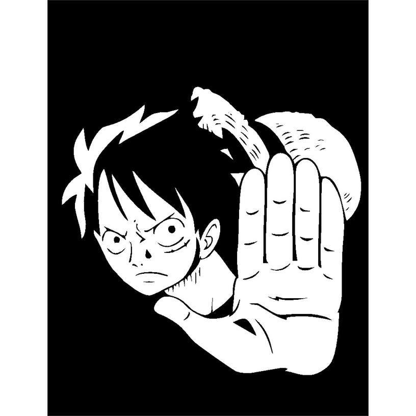 Cutting Sticker/Stiker Luffy One Piece Untuk Motor/Helm/Laptop/mobil