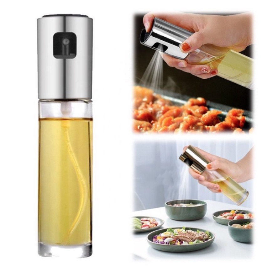 Botol Spray Minyak Dapur 100ml Bisa Untuk Kecap Asin Dan Bumbu Stainless Steel Botol Spray Pump Olive Oil