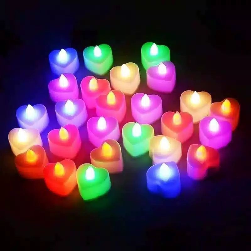 Lampu Hias Elektrik Bentuk Love - AC 20 --  Lilin Mini LED Dekorasi elektrik Kamar tidur outdoor dekorasi pesta pernikahan natal candle light romatic dinner romantis lampion lantai hadiah souvenir