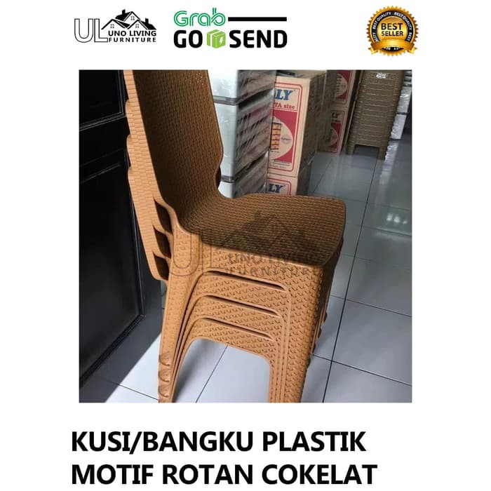 KURSI SENDER / KURSI MAKAN/ BANGKU PLASTIK SENDER ANYAMAN ROTAN MURAH TERBARU KURSI PLASTIK ANYAM KURSI ROTAN SANDAR