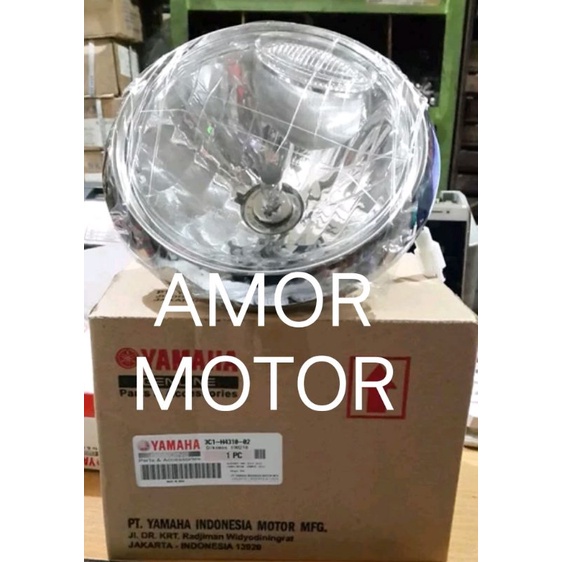 REFLEKTOR LAMPU DEPAN ASSY YAMAHA VIXION OLD LAMA BULAT ORIGINAL