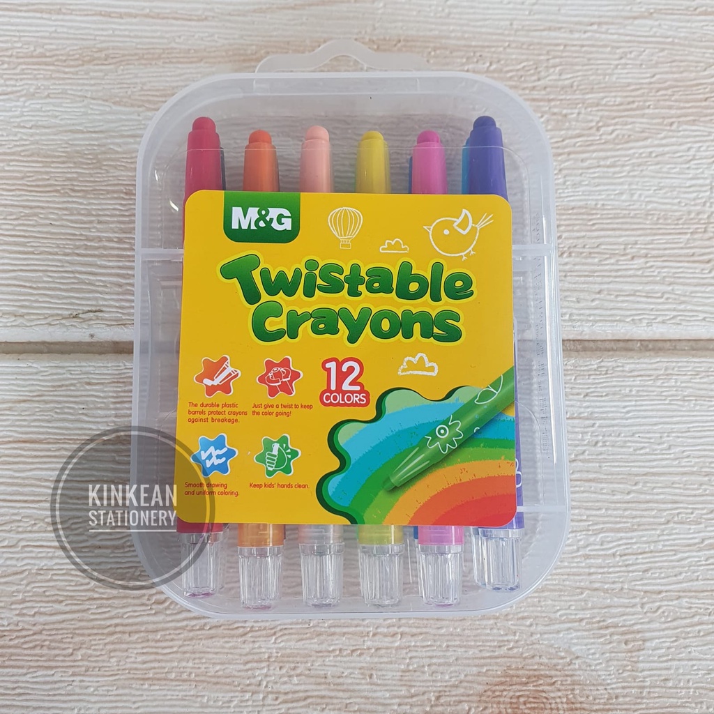 Twistable crayon 12 colors - M&amp;G AGMX4332