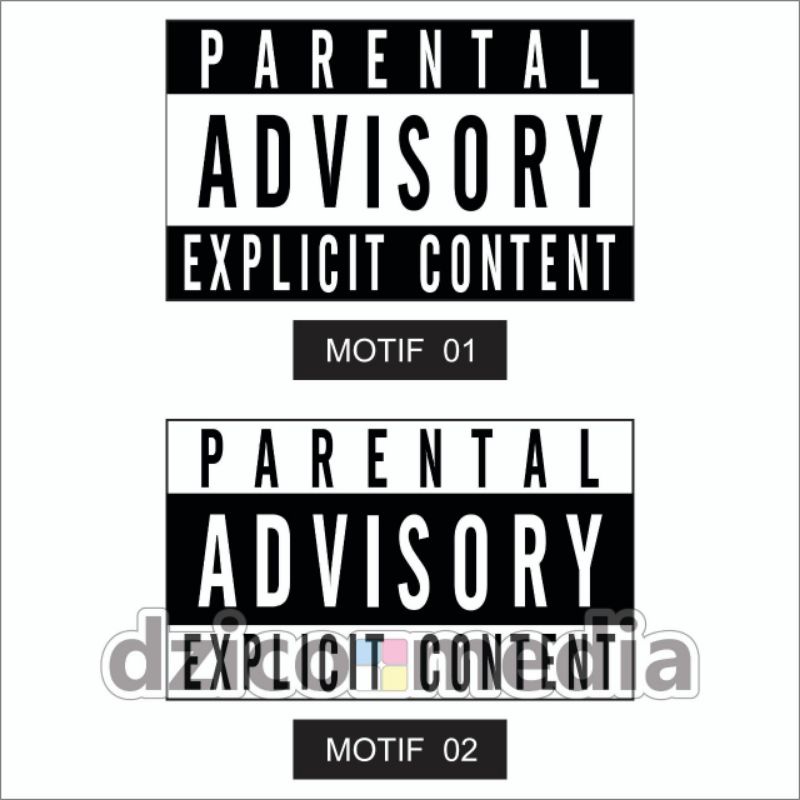 

Sticker Parental Advisory 7cm x 4cm