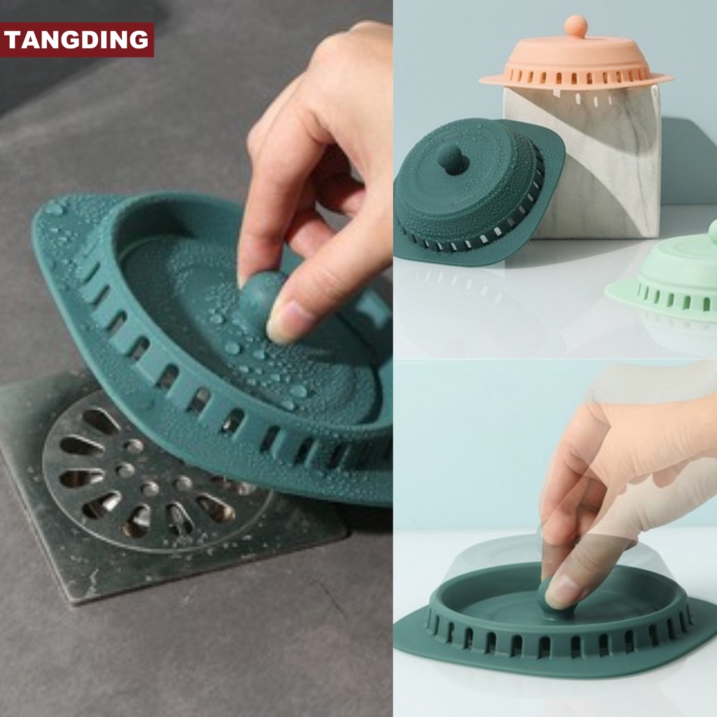 【COD Tangding】Floor Drain Deodorizer Sink Plug Toilet Toilet Kitchen Drain Anti-insect Deodorizer Cover Anti-odor Silicone Cover