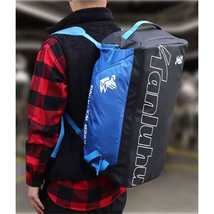 HOME TRAVEL {{bisa COD}} DUFFEL TRAVEL BAGS SPORT FUTSAL GYM TRAVELING UNISEX keep walking bisa untuk olah raga(gym) dan mudik