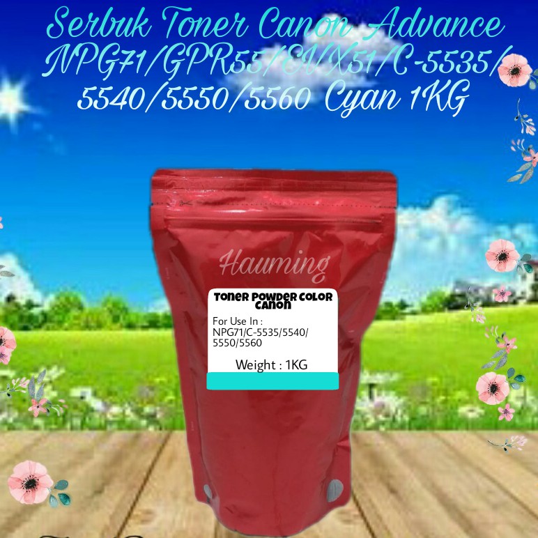 Serbuk Toner Canon Advance NPG71 NPG 71 C-EXV51 GPR55 IR ADV C5535 C5540 C5550 C5560 Cyan 1kg