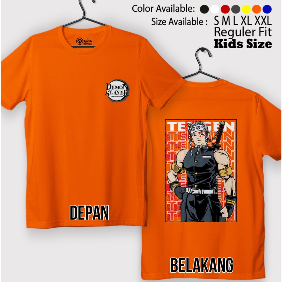 Baju Kaos Atasan Anak Laki-Laki Anime Demon Slayer -Tengen