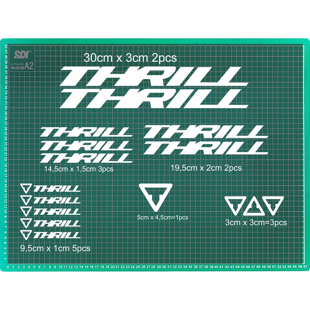 sticker cutting thrill/cutting frame sepeda/sticker sepeda