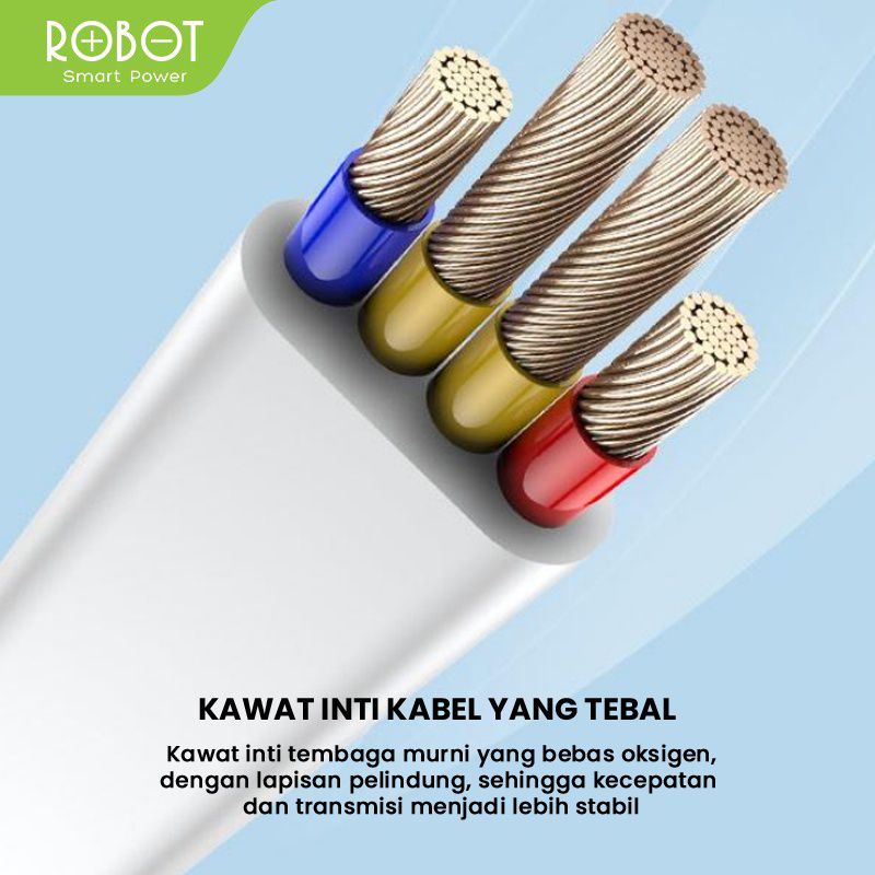 KABEL DATA LIGHTNING 2.1A 100CM ROBOT RGL100