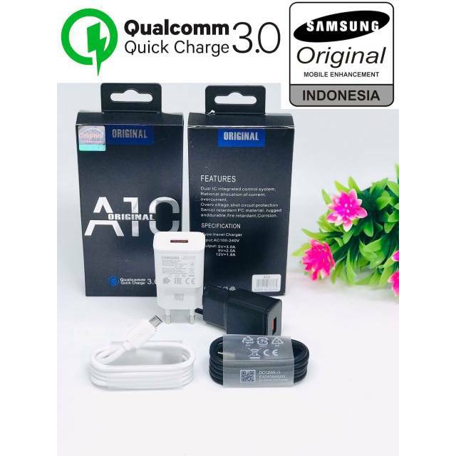 TRAVEL CHARGER ATAU CASAN SAMSUNG MICRO ORIGINAL FASTCHARGING A10/A20 SUPER FAST QUALCOMM 3.0