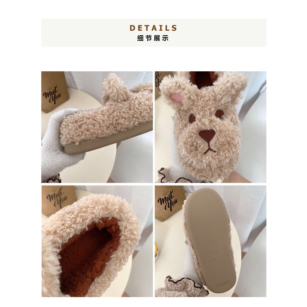 SANDAL RUMAH BERUANG TEDDY BEAR SEPATU KAMAR IMPOR