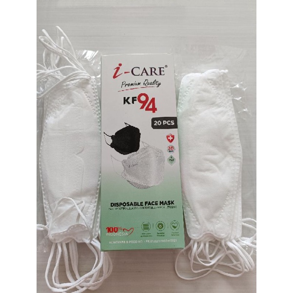 masker kf94 evo I-care harga 1 pack isi 10pc  DEWASA tebal bagus 4ply ada 9 WARNA ready stok( KF 94 10 PC)