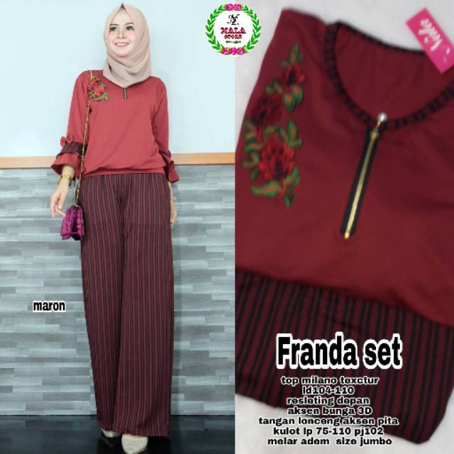 Blouse + Celana Panjang Franda set