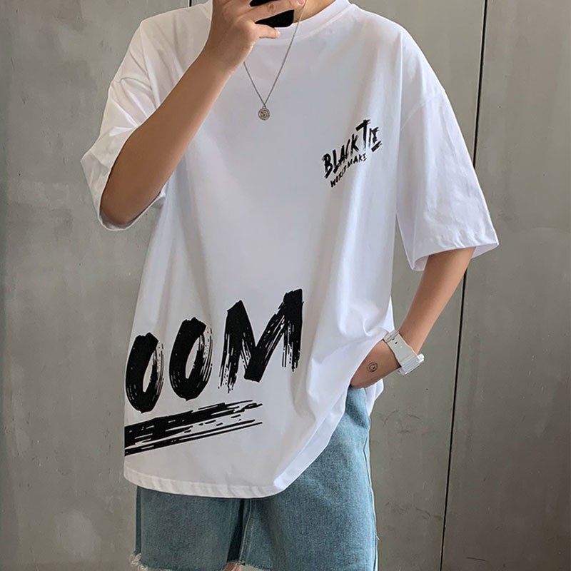 TSHIRT ZOOM STYLE KOREA OVERSIZE PRIA DAN WANIT LENGAN PENDEK,T-SHIRT FOREIGNER