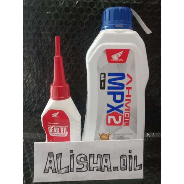 (COD) PROMO PAKET SPESIAL OLI AHM Matic MPX2 800ml Set Gear 120ml for Honda matic