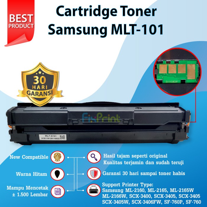 Cartridge Toner Samsung MLT-101 D101 MLT101 Compatible Printer ML-2160 ML2165 ML2165W ML2166W