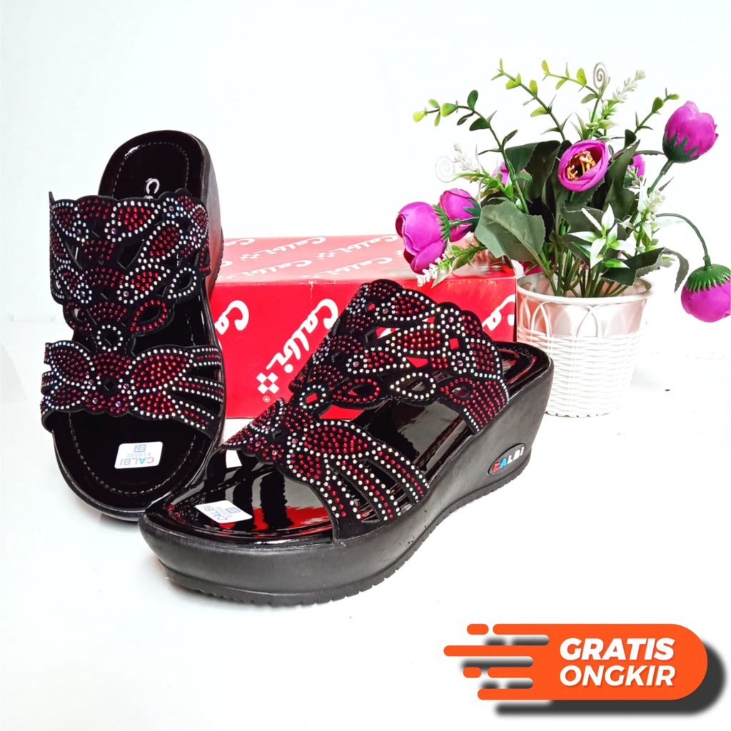 Sandal Wedges wanita Terbaru Sandal Kekinian Sandal Murah Sandal Korean Styl