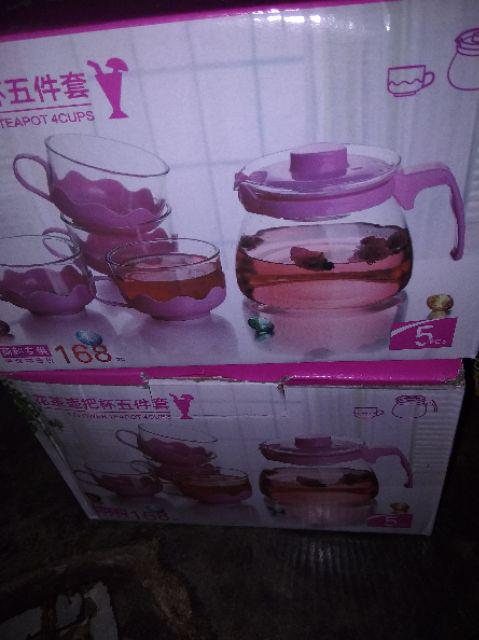 Free Bubble  Dan Kardus Teko Teh , Tea Pot 5in1