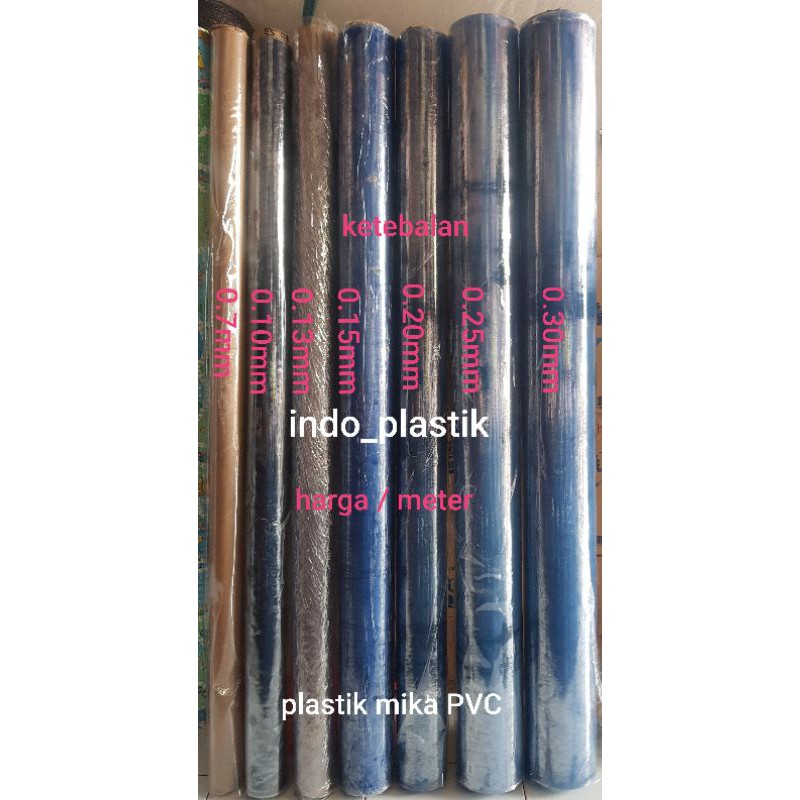 Plastik Mika Lemas Meteran / Plastik PVC / Plastik Meja Makan / Plastik Sampul Buku