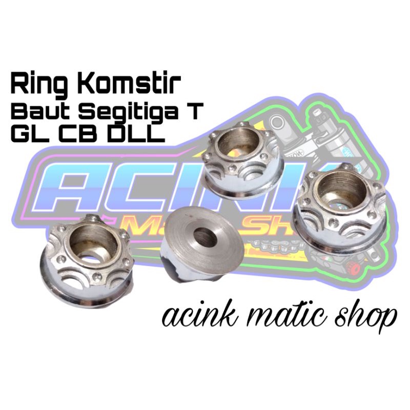 Ring Komstir Pemanis Baut Segitiga T Komstir Crome Model Probolt