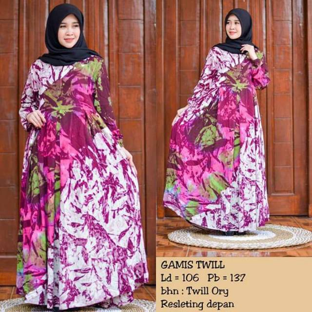 Gamis Twill Super Batik Rainbow / Pelangi