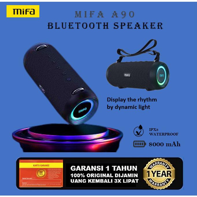 MIFA A90 Bluetooth Speaker 60W Stereo IPX8 - Wireless portable TWS Termurah