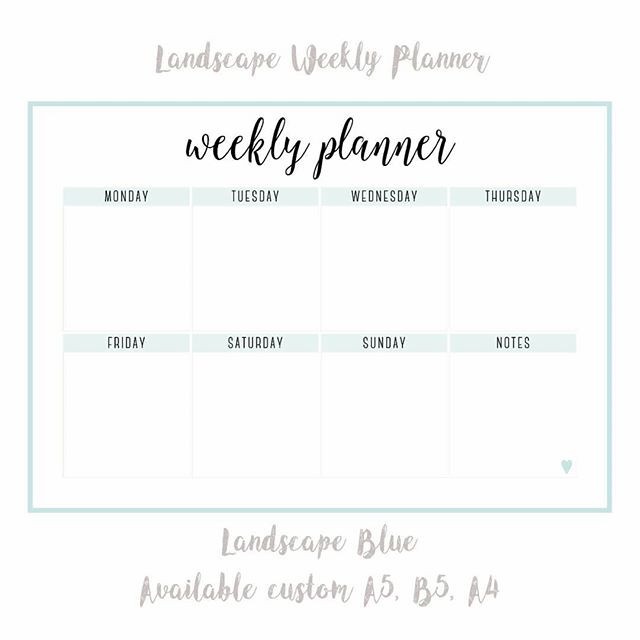 

[RESTOCK] Weekly Planner Landscape A4 #01
