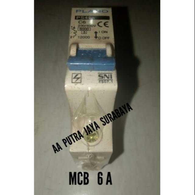 Miniature circuit breaker mcb 6 ampere