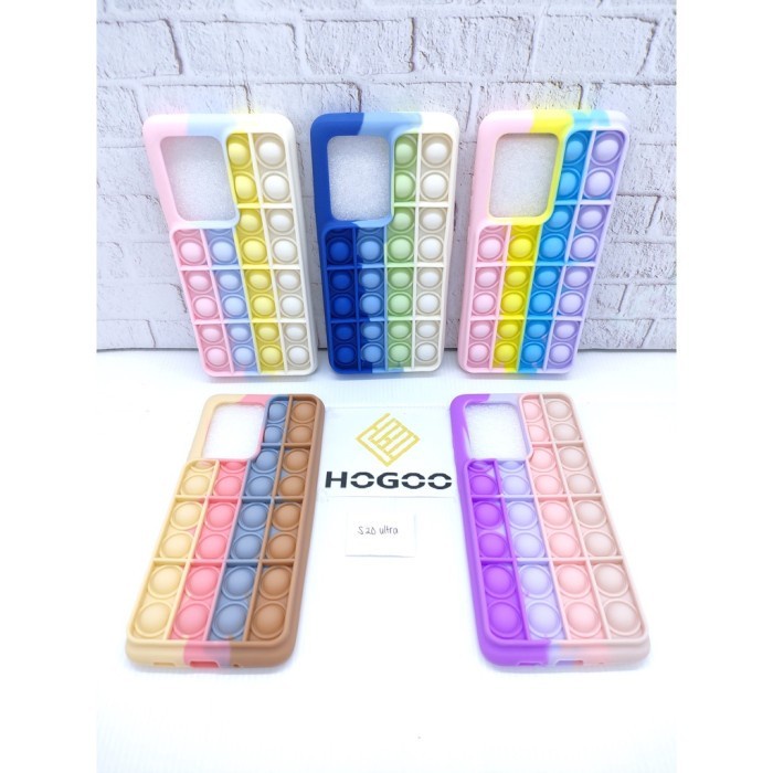 POP IT SILICONE CASE SAMSUNG S20 ULTRA - RELIVER STRESS PUSH IT BUBBLE CASE RAINBOW