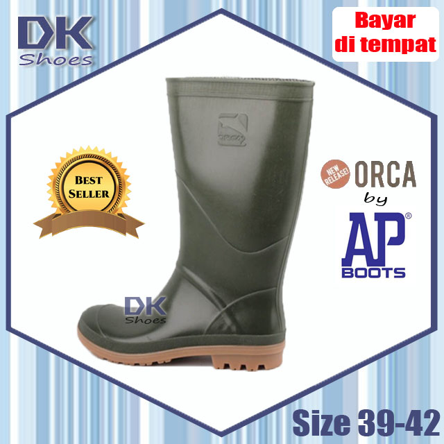 Orca Boot by AP Panjang 39-42 / Sepatu Karet Boots Tahan Air / Sepatu Safety / Sepatu Boot