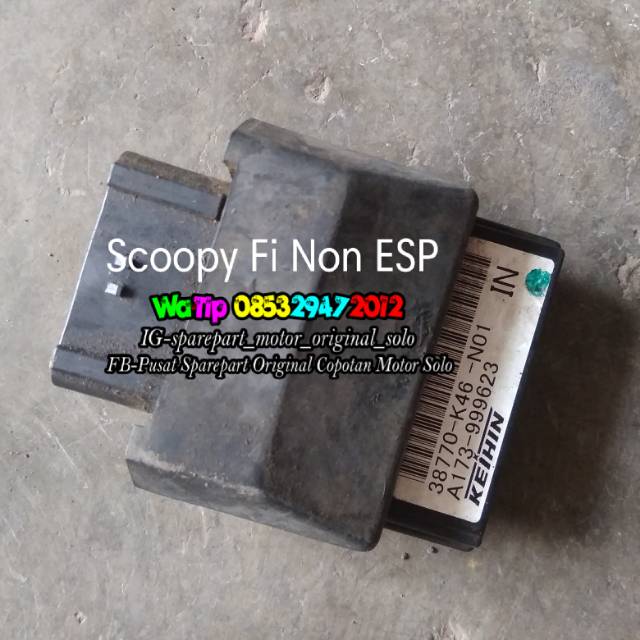 ECU Scoopy Fi Non ESP 38770-K46-N01 CDI Scoopy Fi Non ESP Asli Honda