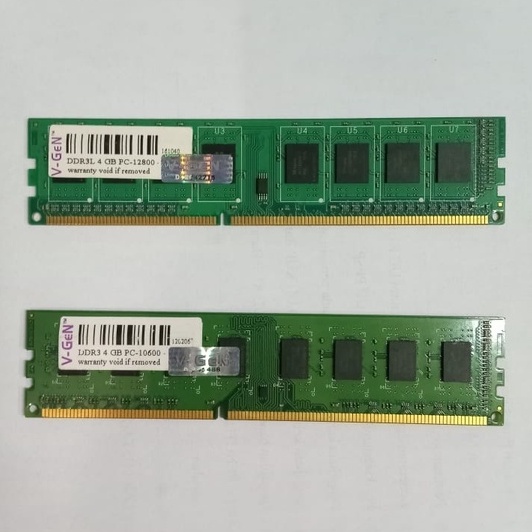 Ram DDR3 4Gb Vgen 10600-10700 (667 Mhz) / 12800 (800 Mhz)