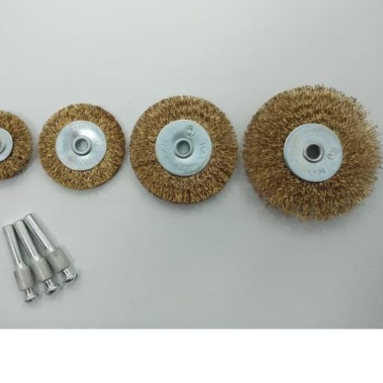❃ FREED Mata Bor Sikat Kawat Piringan Kuningan Mata Tuner Sikat 5PC /SET BJA ✺