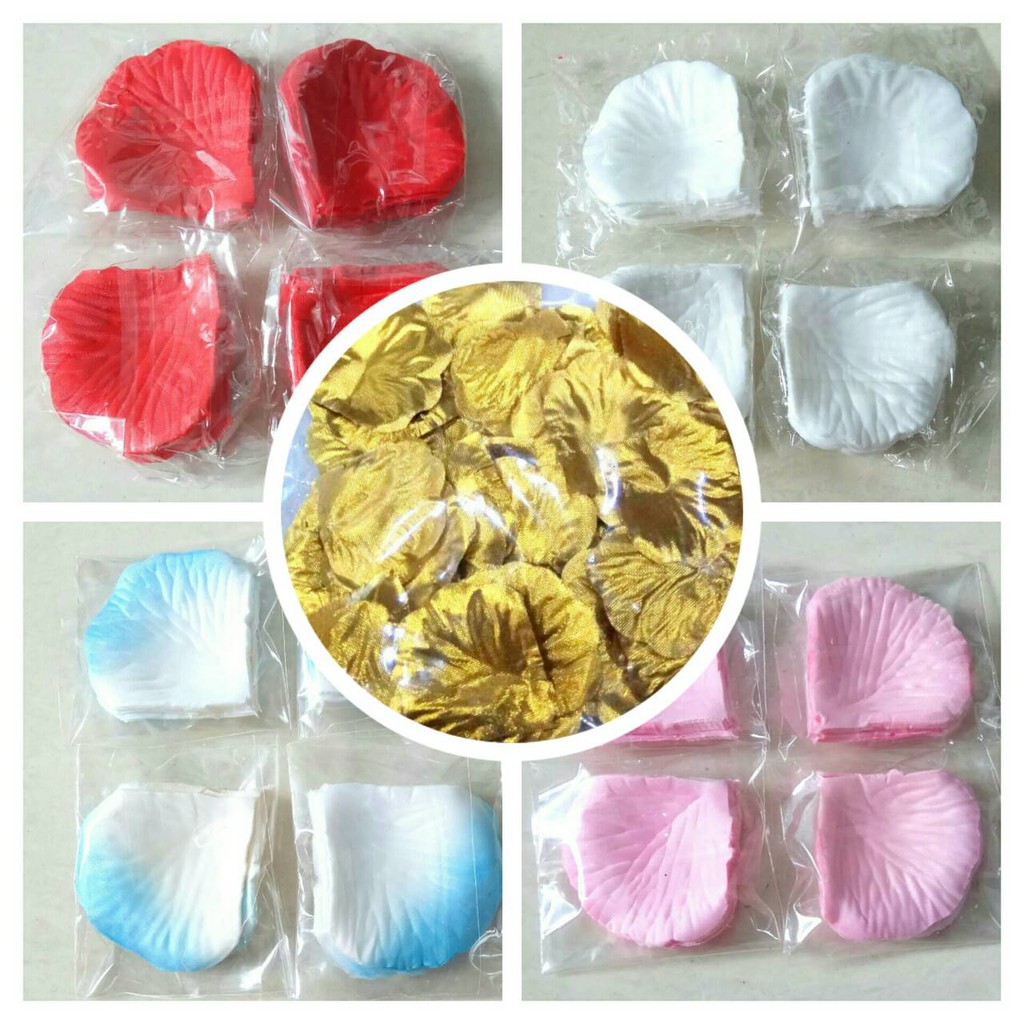 Rose Petal Kelopak Bunga Mawar Merah Pink Biru Putih Tabur Pesta Acara Petals OT028
