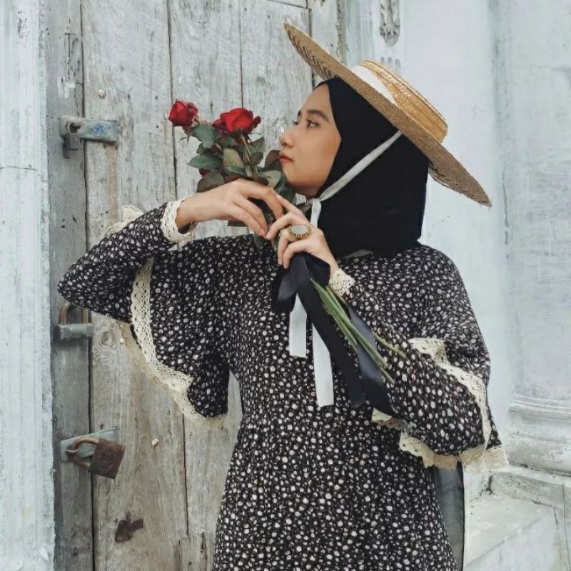 Layla Dress | Cottagecore Dress | Vintage Dress | Vintage Cottagecore | Gamis Vintage | Floral Dress