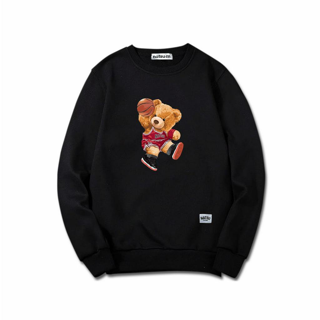 Sweater Crewneck Terbaru Natsu Co. - Bear Basker Unisex Pria Wanita M-XL