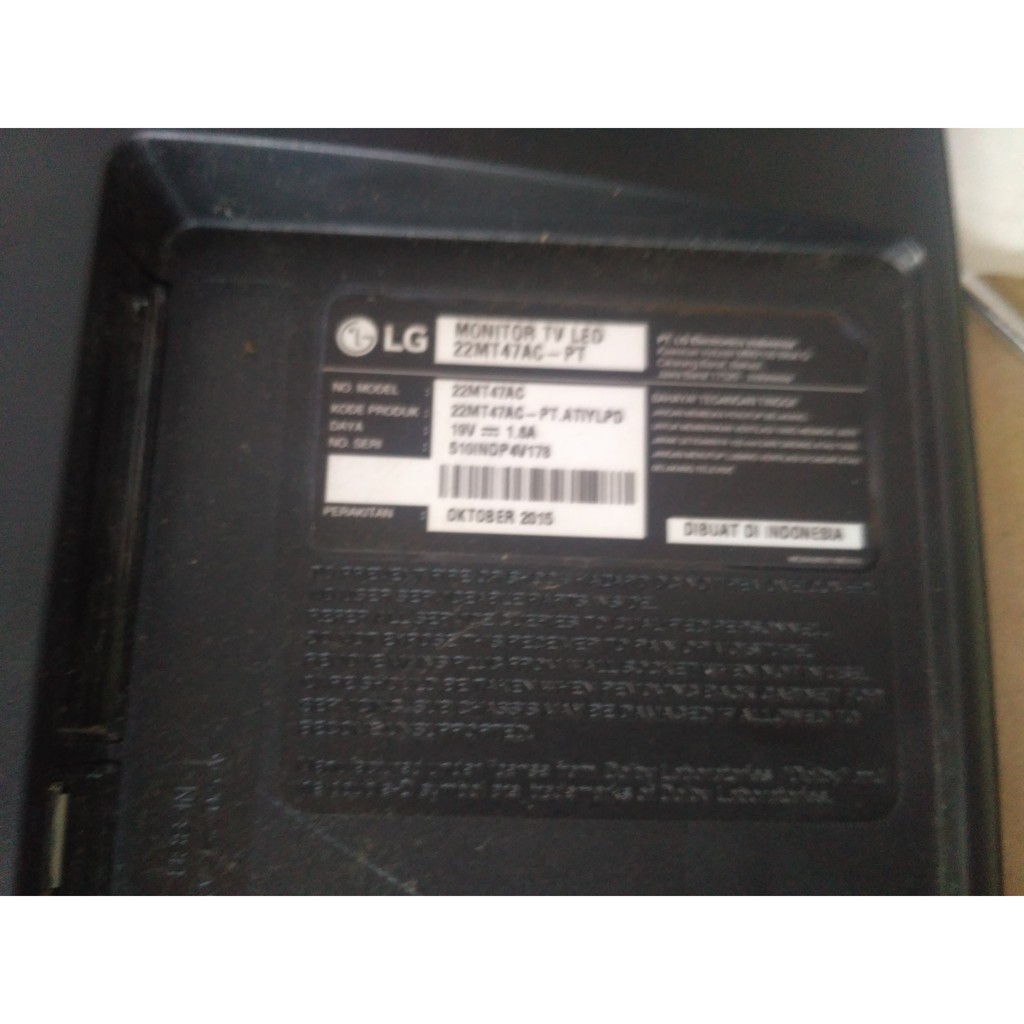 Bekas Ori Kaki Tv Stand Base Body Top TV Lg Monitor Tv Led 22mt47ac Pedestal Dudukan Di Meja