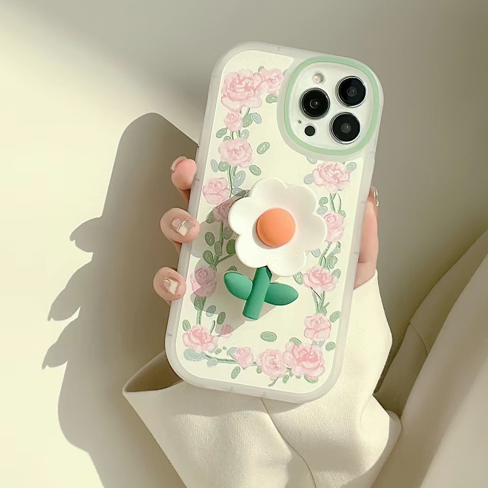 Case Bahan Tpu Motif Bunga Untuk iPhone 13pro 13prm 11 7Plus 8Plus Xr XS 13 12pro Max