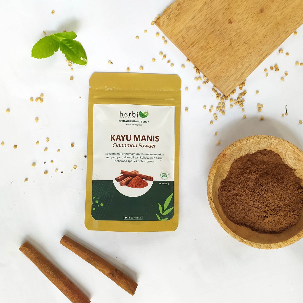

Kayu Manis Bubuk HERBI Murni Original High Quality 50gr