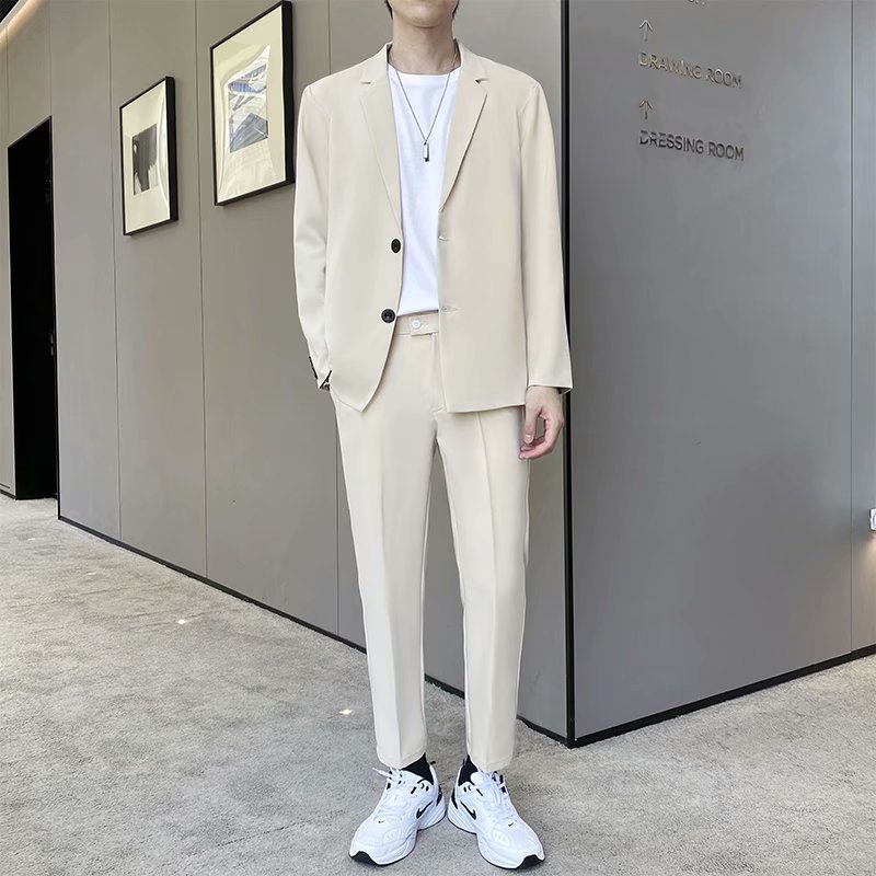 Suit Jas Import Leisure  Pria  Top Korea Mos Tipis Tipis Jaket Yupi  DK Seragam Kecil